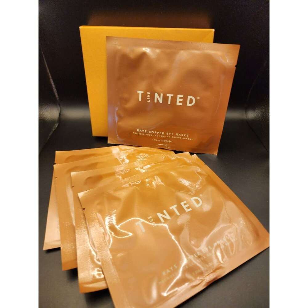 Live Tinted Rays Copper Eye Masks Hydrating Under Eye Patches For Brightening - Picture 2 of 4